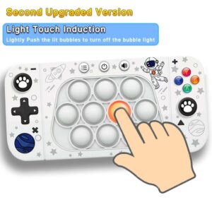 Fast Push Handheld Game, Pop Light Up Game Toys Upgraded Version 2, Lightly Push to Turn Off The Lit Bubbles.Fidget Sensory Toys for 6 7 8 9 Year Old Kids Boys & Girls & Teens Birthday Gifts