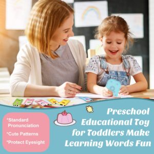 Talking Flash Cards for Toddlers with 224 Sight Words, Toddler Toys for Ages 1 2 3 4 5 Years Old Boys, Pocket Speech Therapy Toys, Autism Sensory Toys, Montessori Educational Learning Toys Gifts