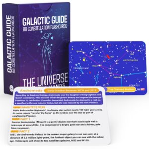 briston 88 constellation astronomy flash cards: stem comprehensive study - celestial & star diagrams - universe exploration for students, teachers, hobbyists, grade school & homeschool learning