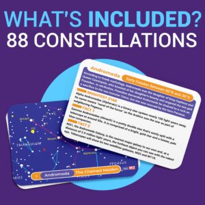 Briston 88 Constellation Astronomy Flash Cards: STEM Comprehensive Study - Celestial & Star Diagrams - Universe Exploration for Students, Teachers, Hobbyists, Grade School & Homeschool Learning