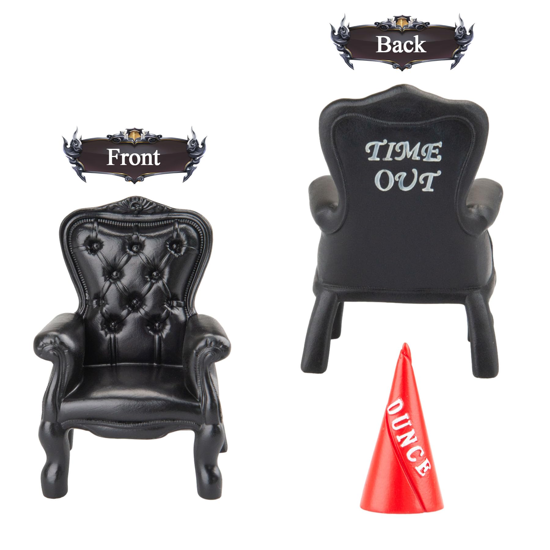 Cttasty Dice Jail, Time Out Chair and Dunce Hat, Accessories/Gift for Dungeons and Dragons, Punish Your Bad Dice in Our Chair of Shame