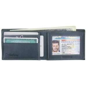 Timberland Men's Blix Slimfold Leather Wallet, Navy, One Size