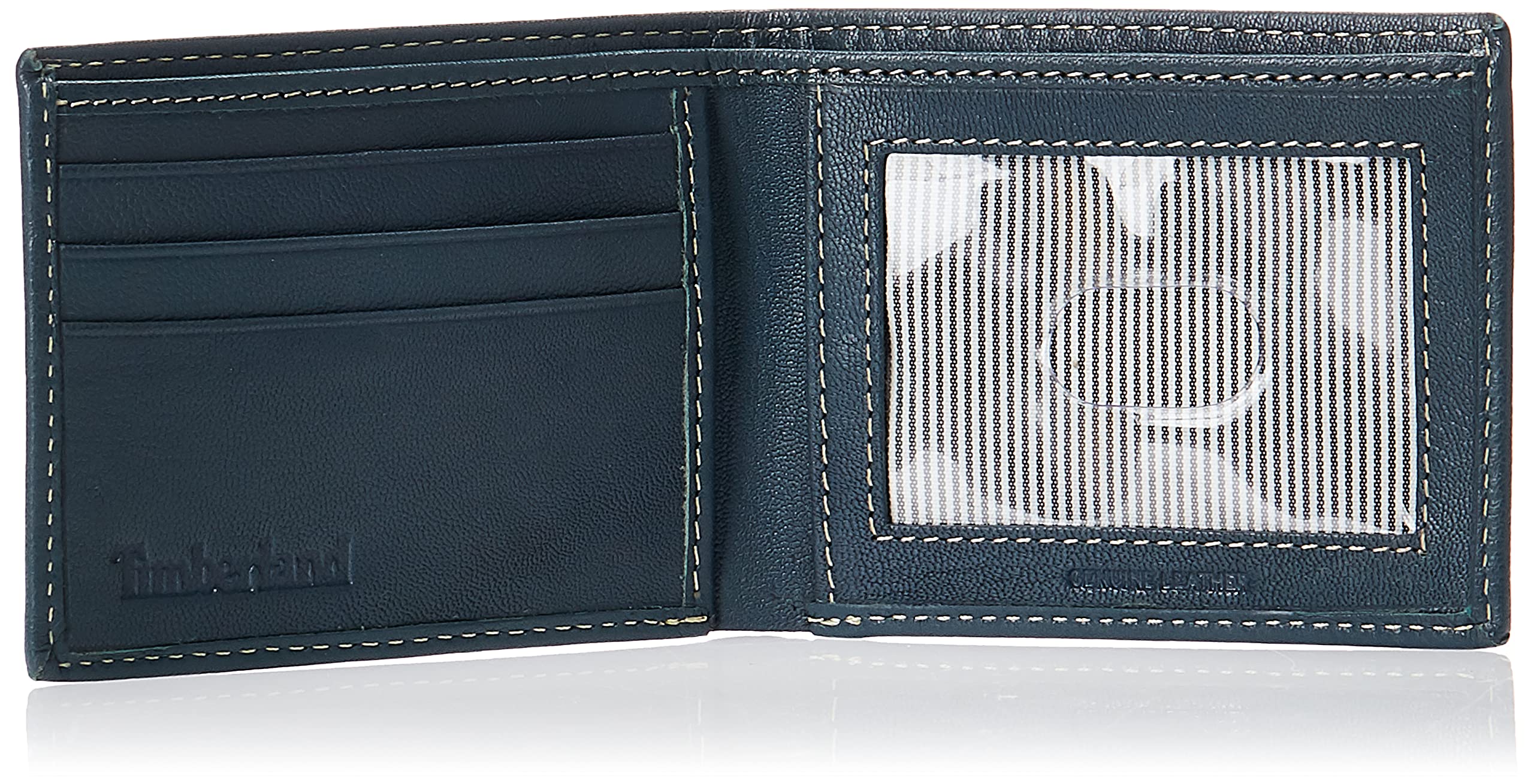 Timberland Men's Blix Slimfold Leather Wallet, Navy, One Size