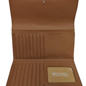 Michael Kors Jet Set Travel Large Trifold Leather Wallet (Brown 2018)