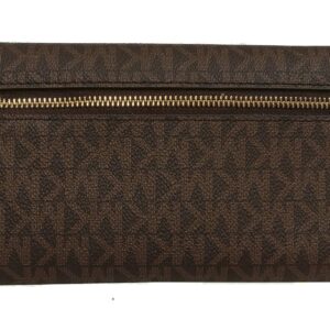 Michael Kors Jet Set Travel Large Trifold Leather Wallet (Brown 2018)