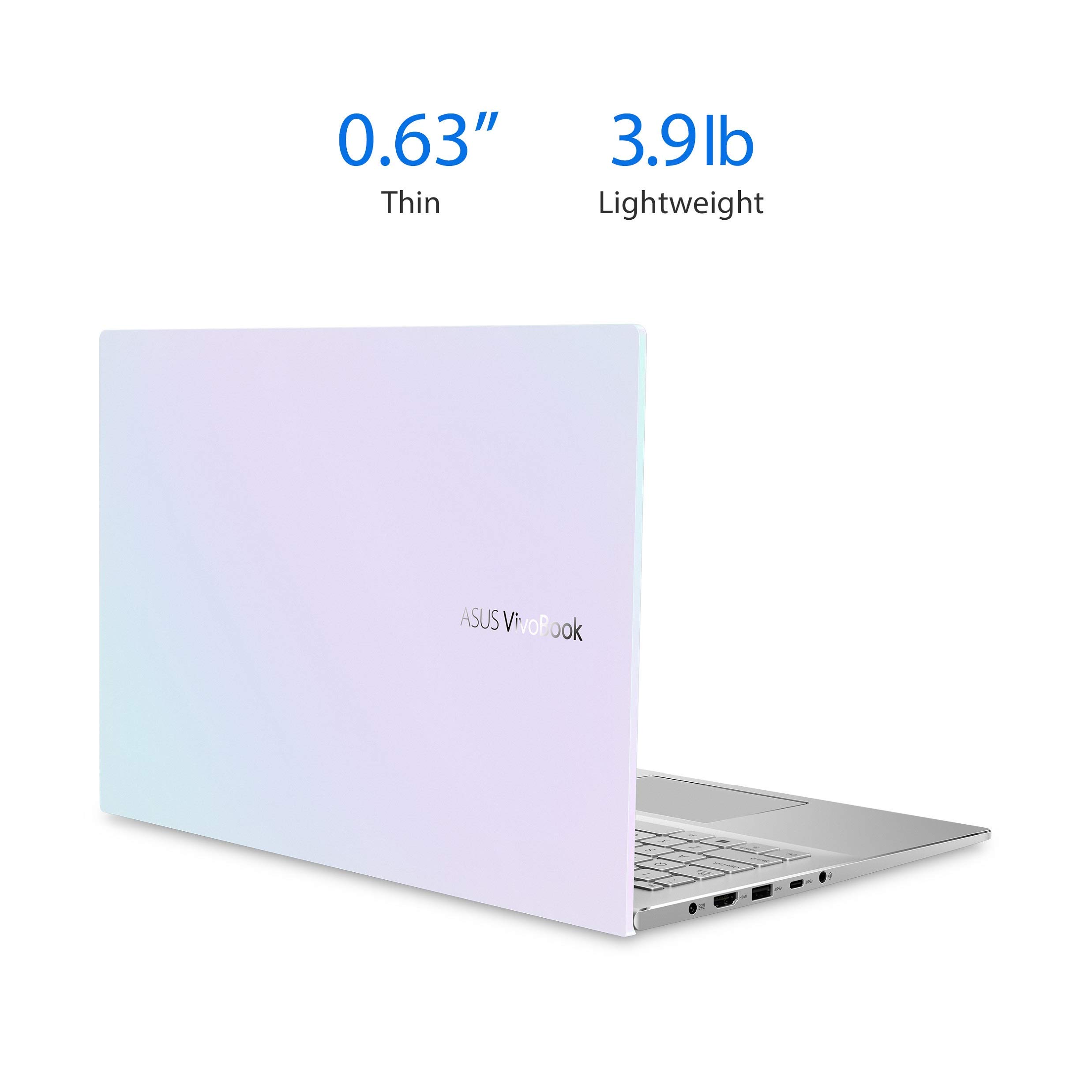 ASUS VivoBook S15 S533 Thin and Light Laptop, 15.6â€ FHD Display, Intel Core i5-10210U CPU, 8GB DDR4 RAM, 512GB PCIe SSD, Windows 10 Home, Dreamy White, S533FA-DS51-WH (Renewed)