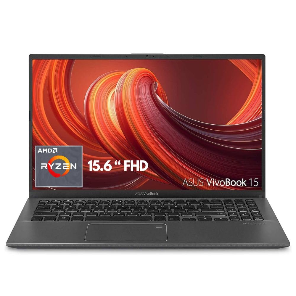 ASUS VivoBook 15 15.6 Inch Portable Laptop Computer, FHD AMD Ryzen 3 3200U, 8GB DDR4 RAM, 256GB SSD, AMD Radeon Vega 3, Windows 10 Home, Laptops for Student, WiFi, Bluetooth, Backlit, Grey (Renewed)