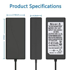 AC Adapter Charger Replacement for Harman Kardon Onyx Studio 4/3 / 2/1 Wireless Portable Speaker Onyx Studio Wireless Speaker System 6132A-ONYXST, AU38AA-00,NSA40ED-190200, ESX2567Q, Power Supply