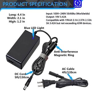 UL-Listed 19V Fast Charger for JBL Boombox 1 2, JBL Xtreme 1 2, Bluetooth Speaker, Replacement JBL Original Charging Cord Cable