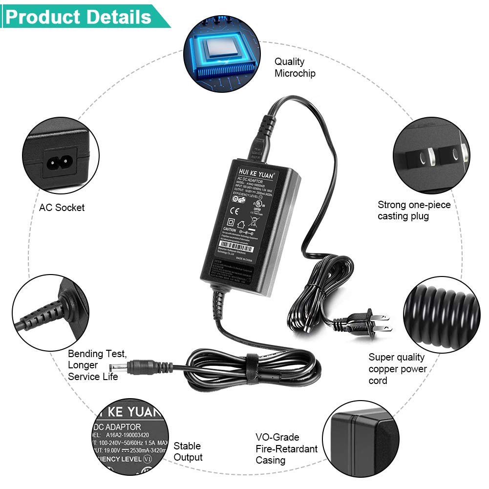 HKY 19V AC DC Adapter Compatible with Harman Kardon Onyx Studio 8 7 6 5 4 3 2 1 Wireless Bluetooth Speaker Replacement Harman Kardon Charger Power Supply Cord Cable Charger Adaptor