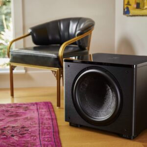 REL Acoustics HT/1510 Predator Subwoofer, HT-Air Wireless Compatible, Black Vinyl