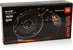 jbl gto629 6.5" gto 2-way 360 watts max power grand touring series coaxial car audio speakers bundled with alphasonik