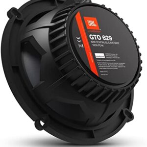 JBL GTO629 6.5" GTO 2-Way 360 Watts MAX Power Grand Touring Series Coaxial Car Audio Speakers Bundled with Alphasonik