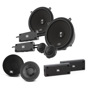 jbl - stadium52cf 5 1/4" 2-way car audio component speakers (pair) w/ stadium32s 3" midrange upgrade system (pair)