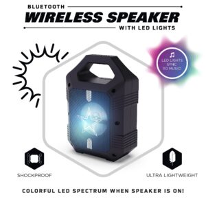 SOAR NFL ShockBox XL LED Wireless Bluetooth Speaker, Chicago Bears