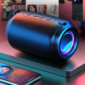 bluetooth speakers colorful streamer portable subwoofer speakers bluetooth wireless with wired mode fm radio hifi sound quality mp3 play long standby wireless speaker outdoor speaker cool gadgets