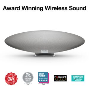 Bowers & Wilkins Zeppelin Wireless Speaker, Iconic Design, 5 Drivers including Subwoofer, Wireless Streaming via Bluetooth, Alexa Built-in, AirPlay & Spotify Connect, Multiroom Support, Pearl Grey