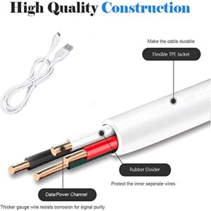 Digipartspower 3.3ft White Micro USB Data Sync Cable Cord Lead for Harman Kardon Esquire Portable Wireless Speaker Conferencing System HKESQUIREBLKAM Harman/Kardon