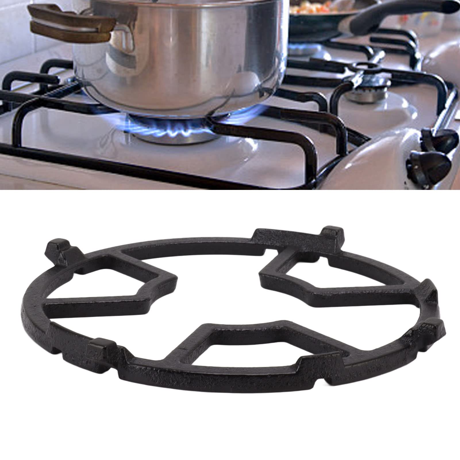 Cast Iron Wok Rack Cast Iron Wok Support , Universal Non Slip Gas Stove Work for Kitchen Gas Cooktop Pot Rack Stove Rack Pan Holder Stand, Gas Stove Rack Accessories