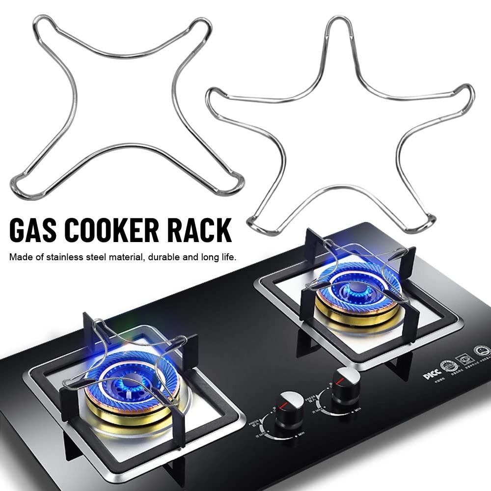 4Pcs Stove Top Support Accessories Chrome Plated Stainless Steel Cooking Pan Holder Stand Trivet Pot Kitchen Gas Hob Rack Universal Cookware Parts