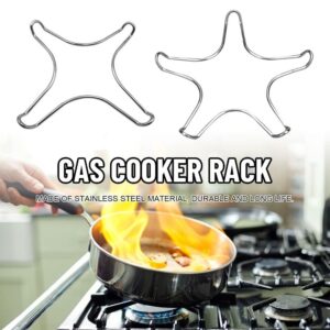 4Pcs Stove Top Support Accessories Chrome Plated Stainless Steel Cooking Pan Holder Stand Trivet Pot Kitchen Gas Hob Rack Universal Cookware Parts