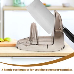 Angoily Kitchen Storage Rack Spoon Holder Lid Organizer Stove Utensil Holder Kitchen Countertop Lid Holder Lid Rack Ladle Holder Kitchen Counter Utensil Holder Pot Cover Plastic Shelf