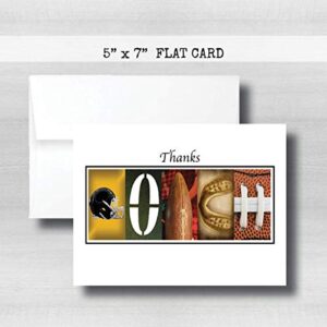 Personalized Football Coach Thank You Card, 5"x 7" Flat Card, Greeting Cards