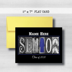 Personalized Senior Graduation Cards, Congratulations, 5" x 7" FLAT CARD, Class of 2021