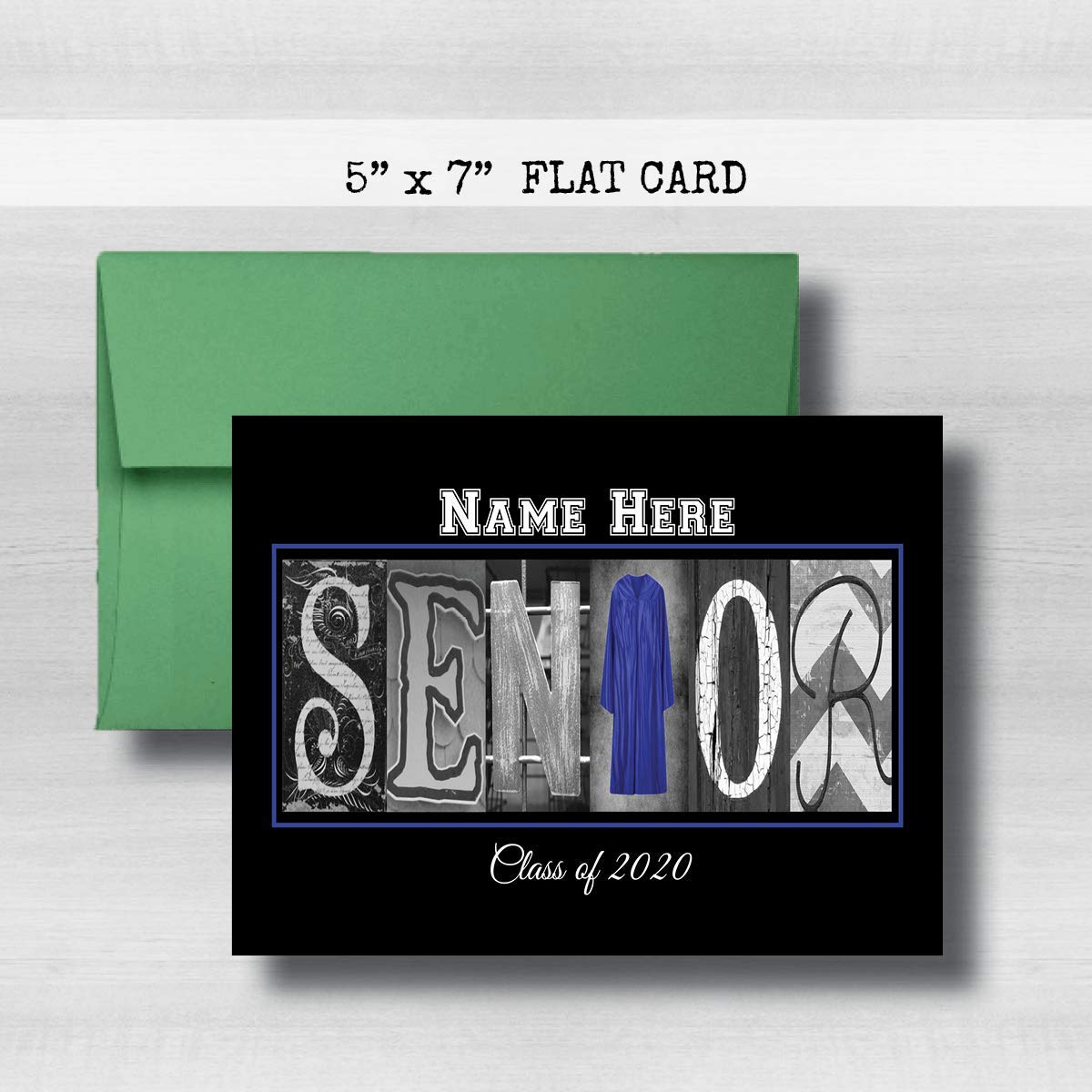 Personalized Senior Graduation Cards, Congratulations, 5" x 7" FLAT CARD, Class of 2021