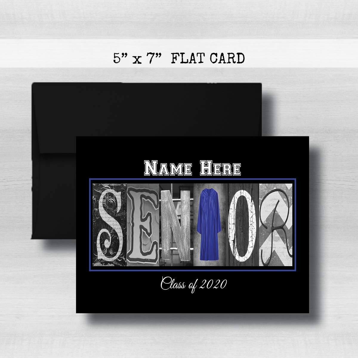 Personalized Senior Graduation Cards, Congratulations, 5" x 7" FLAT CARD, Class of 2021