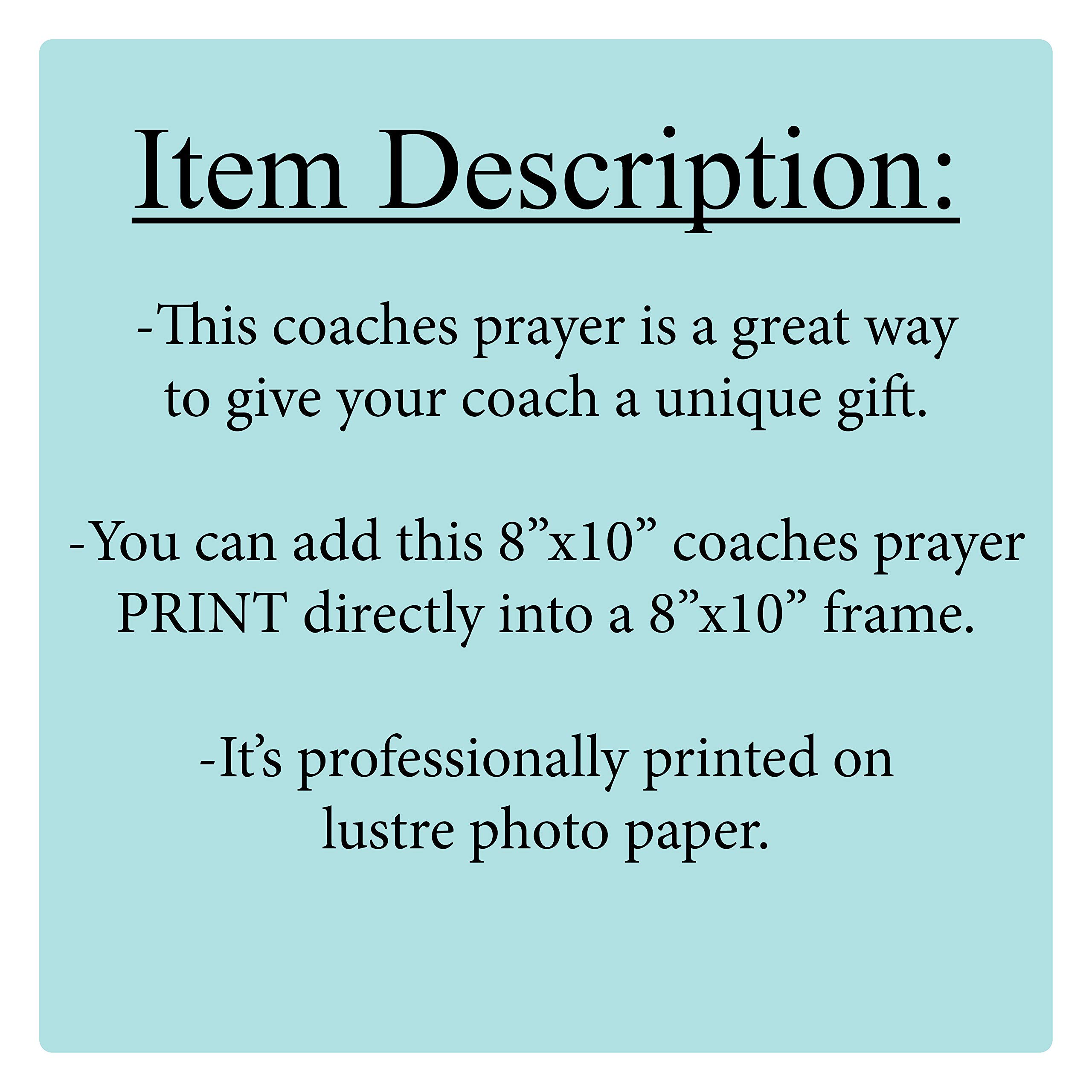 Cheerleading Coaches Prayer, Cheer Coach, Religious Gift, 8x10 print PRINTED on PHOTO paper