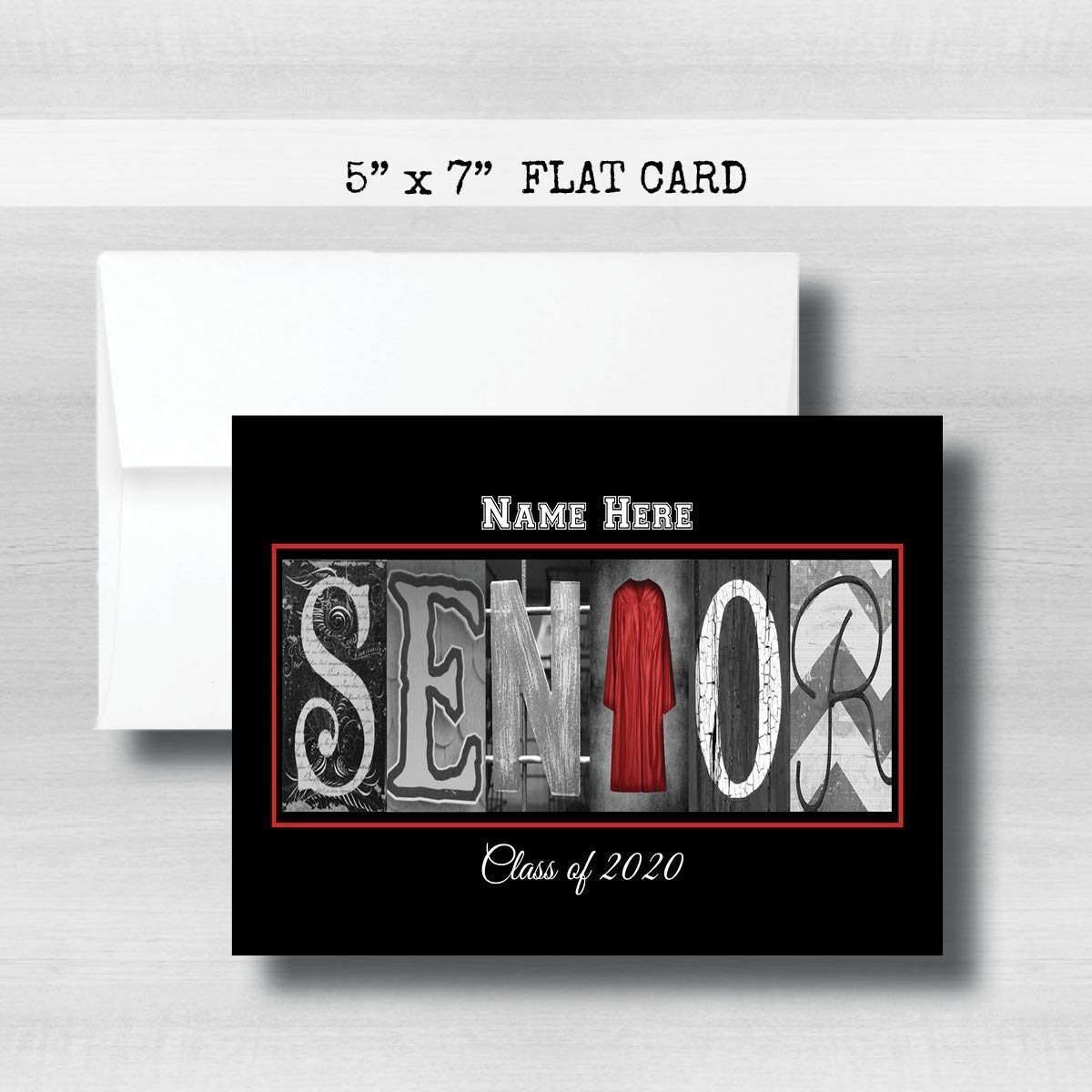 Senior Personalized Graduation Cards, Congratulations, 5" x 7" FLAT CARD, Class of 2021