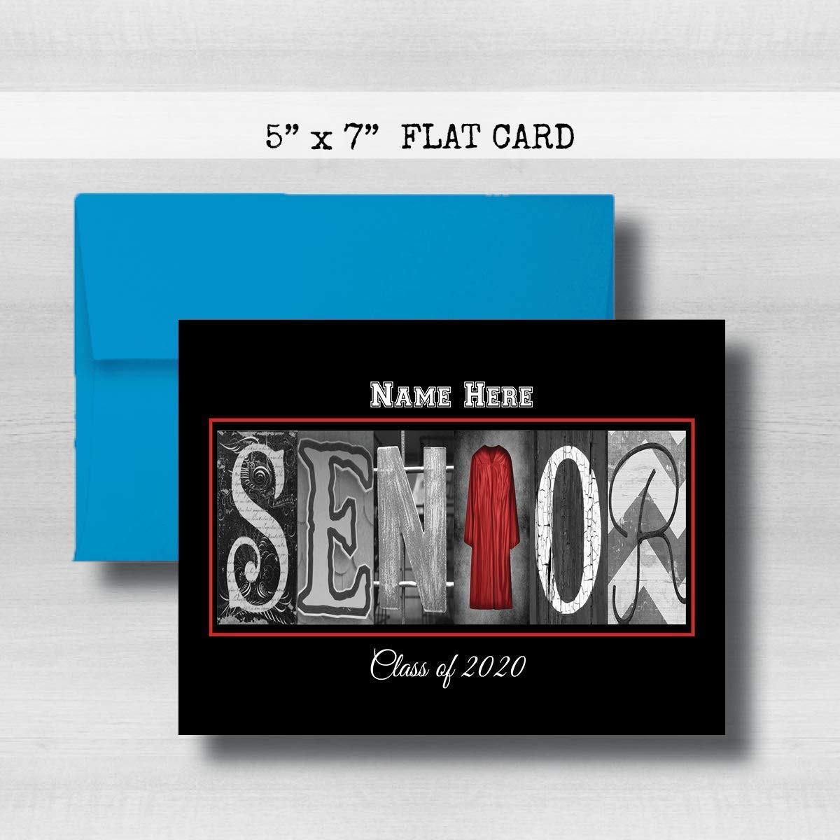 Senior Personalized Graduation Cards, Congratulations, 5" x 7" FLAT CARD, Class of 2021