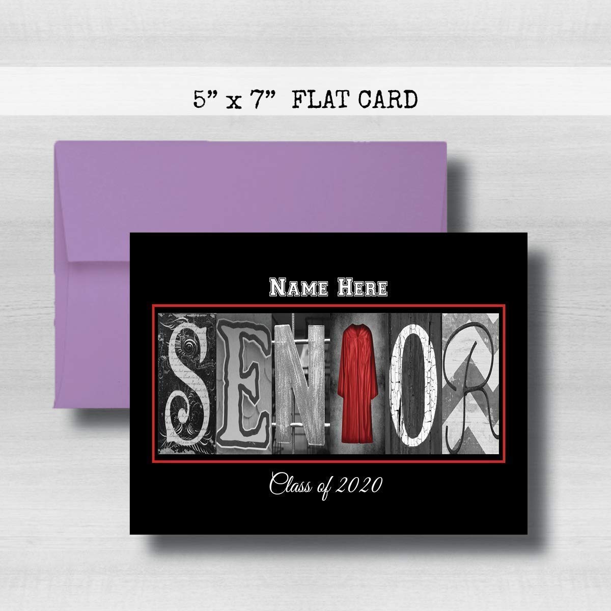 Senior Personalized Graduation Cards, Congratulations, 5" x 7" FLAT CARD, Class of 2021