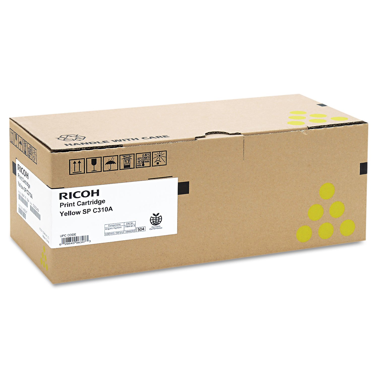 Ricoh 406347 Yellow AIO Toner Cartridge Type SP C310A