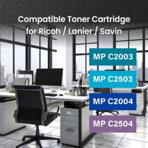 SHIKI compatible Toner Cartridge for Ricoh/Lanier/Savin MP C2003/C2503/C2004/C2504 Cyan (841921) 9,500 pages (Cyan)