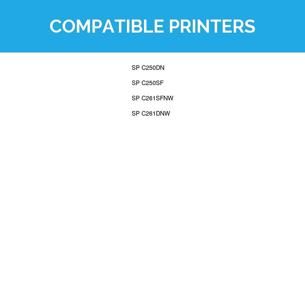 LD Replacement Toner Cartridge Compatible with Ricoh SP C250 407540 (Single Cyan Cartridge) Compatible with The Following Ricoh SP Printer Models: C250DN, C250SF