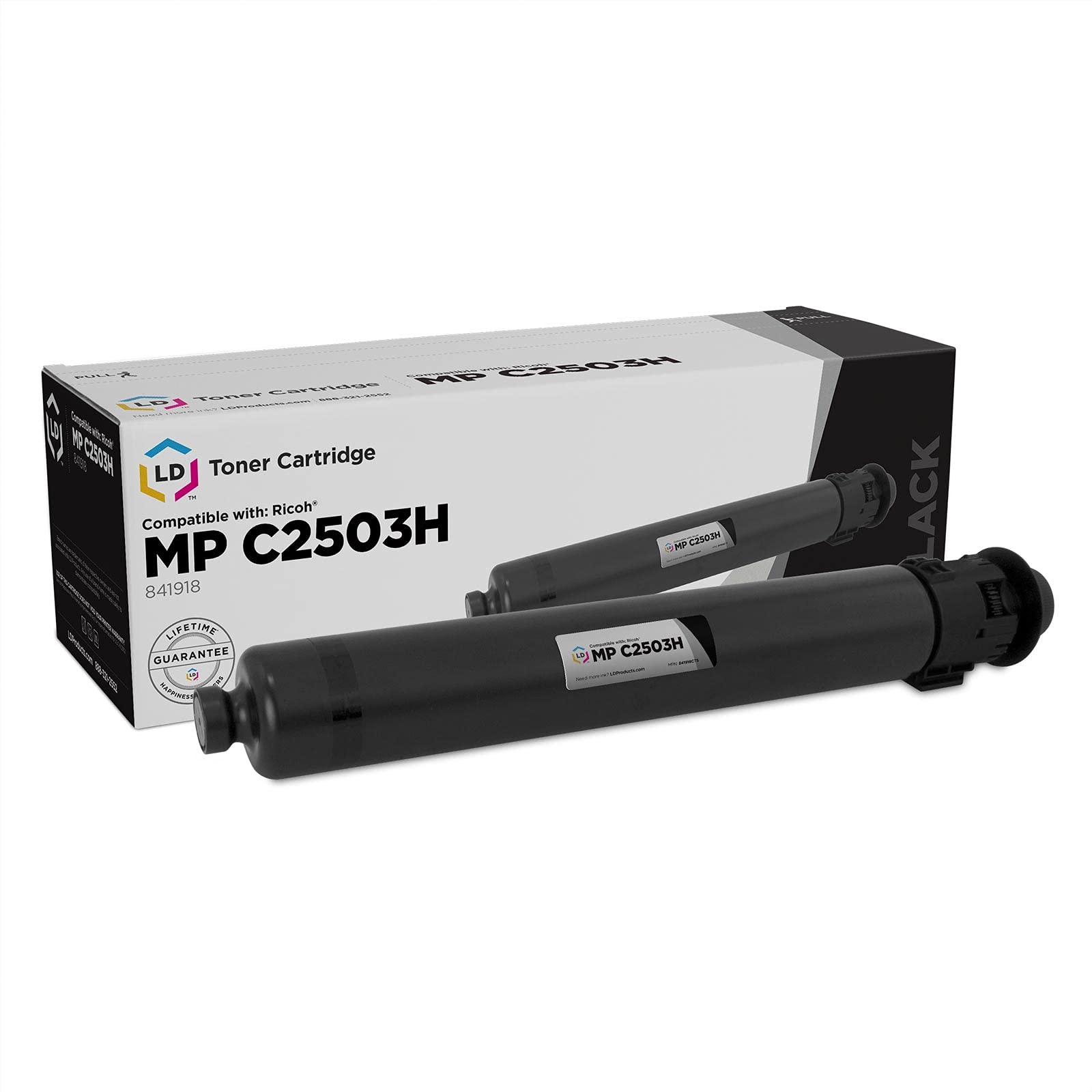 LD Compatible Toner Cartridge Replacement for Ricoh 841918 MP C2503H (Black) Compatible with Ricoh Aficio MP C2003 C2503 C2003 Plus C2004 C2504 C2004ex C2504ex