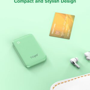 TG90° 4500mah Small Power Bank with Built-in Cable, Pocket Friendly Portable Battery Pack Charger Compatible with iPhone 14/14 Pro/13/13 Pro/12/12 Pro/11/11 Pro/X/XS/SE and More