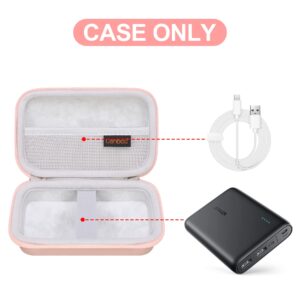 Canboc Hard Case for Anker PowerCore 13000 Portable Charger - Compact 13000mAh 2-Port Ultra Portable Phone Charger Power Bank, Mesh Pocket fits USB Cable, Rose Gold (Case Only)