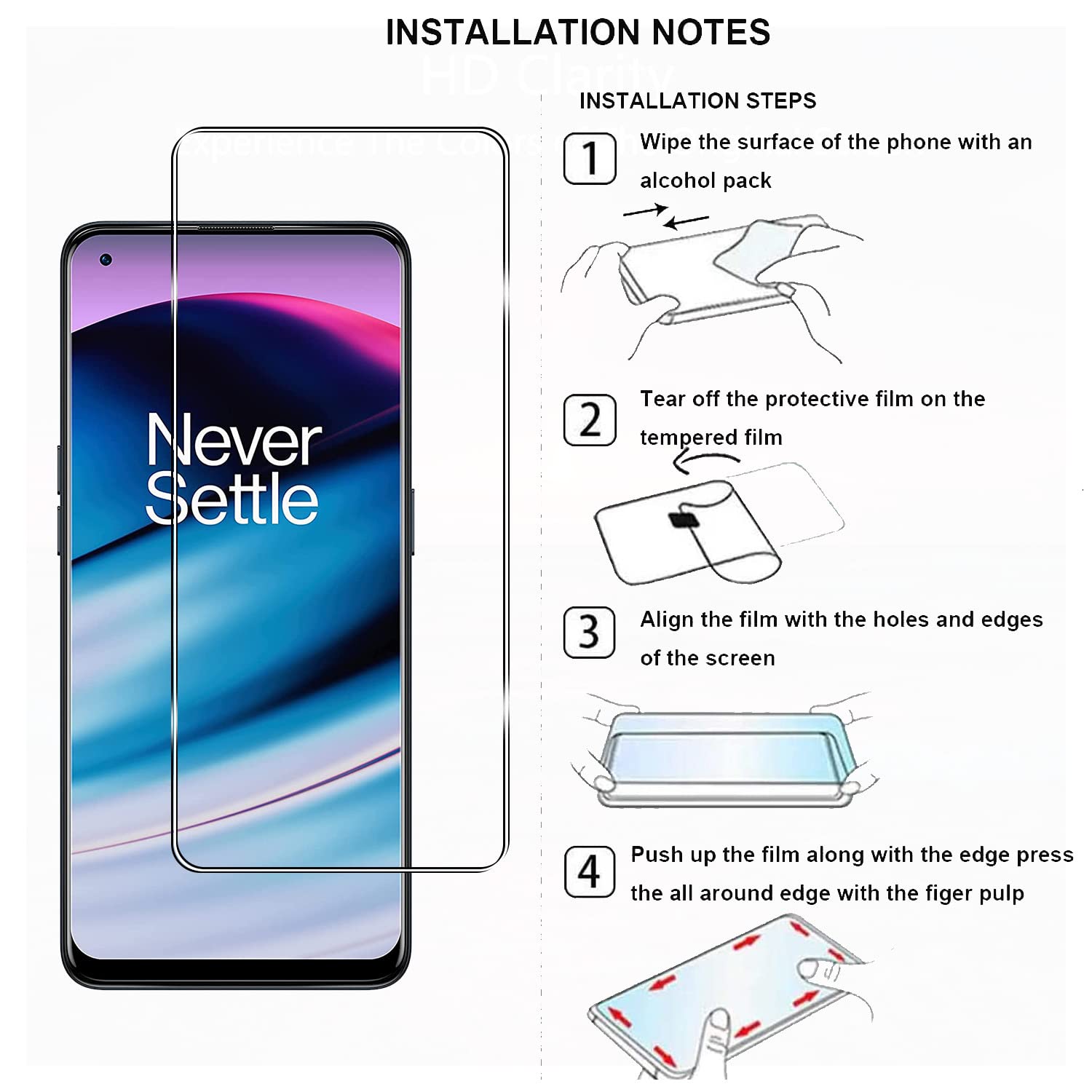 YIFNTANG [3 Pack] Tempered Glass Screen Protector for OnePlus Nord N20 5G,HD Clear,9H Hardness, Anti Scratch,Compatible with OnePlus Nord N20 5G