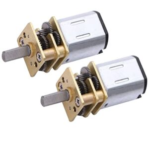 Sopepoyie N20 DC 3V Mini Metal Gear Motor Micro Speed Reduction Gear Motor 1000RPM Metal Gear Micro Motor 2PCS