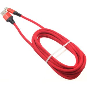 Red 10ft USB-C Cable Type-C Charger Cord Power for Nord N20 5G Phone - Wire Long Braided Fast Charge Sync High Speed Compatible with OnePlus Nord N20 5G, AN-AN33409M1F-48