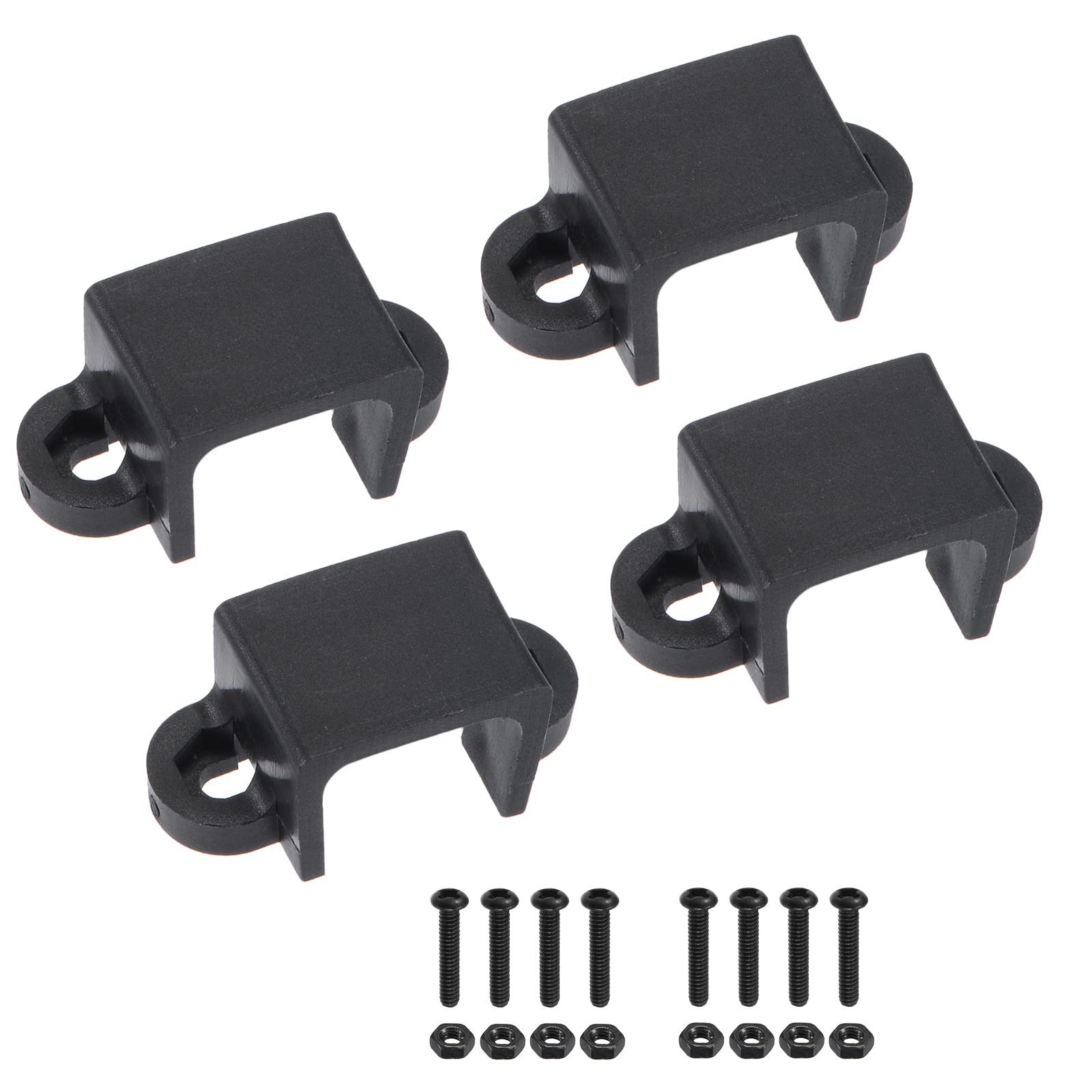 MECCANIXITY Motor Mounting Bracket Motor Base 11.5mm Black with Screws Nuts for N20 Micro Gear Motor 4 Pack