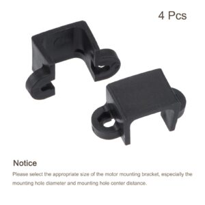 MECCANIXITY Motor Mounting Bracket Motor Base 11.5mm Black with Screws Nuts for N20 Micro Gear Motor 4 Pack