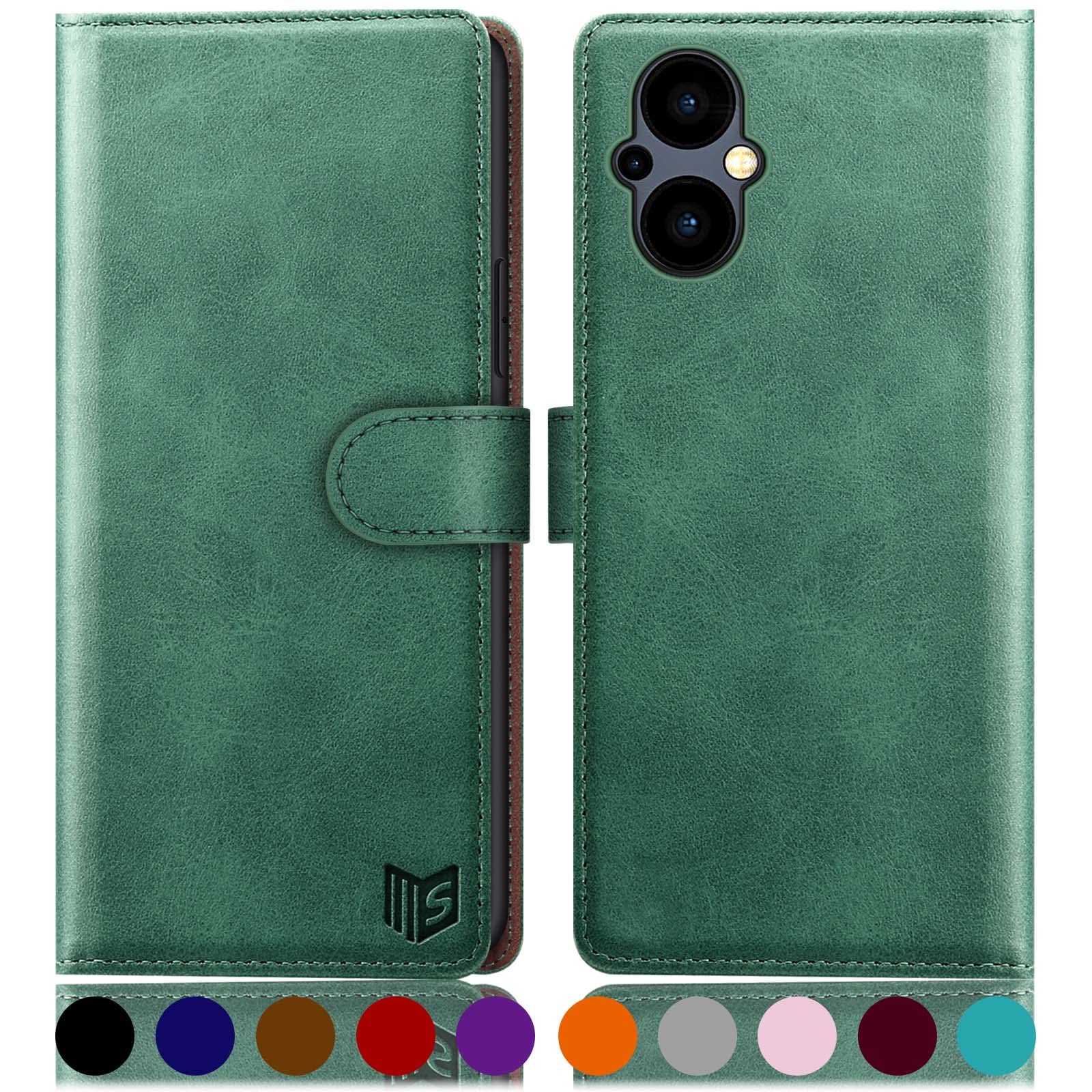 SUANPOT for Oneplus Nord N20 5G Wallet case 【RFID Blocking】 Credit Card Holder, Flip Folio Book PU Leather Phone case Shockproof Cover Women Men for OnePlus Nord N20 5G case Sea Green