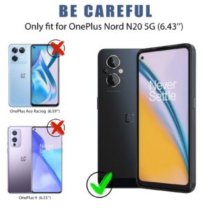 Lokyoo for Oneplus Nord N20 5G Case with Tempered Glass Screen Protector [2pcs], 1+ Nord N20 5G, Full Protective Case with Metal Ring Magnetic Support Kickstand for Oneplus Nord N20 Red