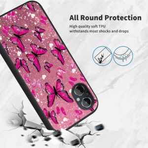 RYUITHDJP for Oneplus Nord N20 5g Phone Case 6.43" Butterflies Girl Design, Phone Case for Oneplus Nord N20 Case TPU Stylish Protective Cover