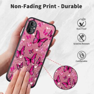 RYUITHDJP for Oneplus Nord N20 5g Phone Case 6.43" Butterflies Girl Design, Phone Case for Oneplus Nord N20 Case TPU Stylish Protective Cover