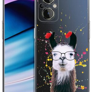 Glisten - OnePlus Nord N20 Case, OnePlus N20 5G Case - Watercolor Llama Design Printed Slim Fit Clear Transparent Soft TPU Shockproof Designer Back Case/Cover for OnePlus Nord N20.